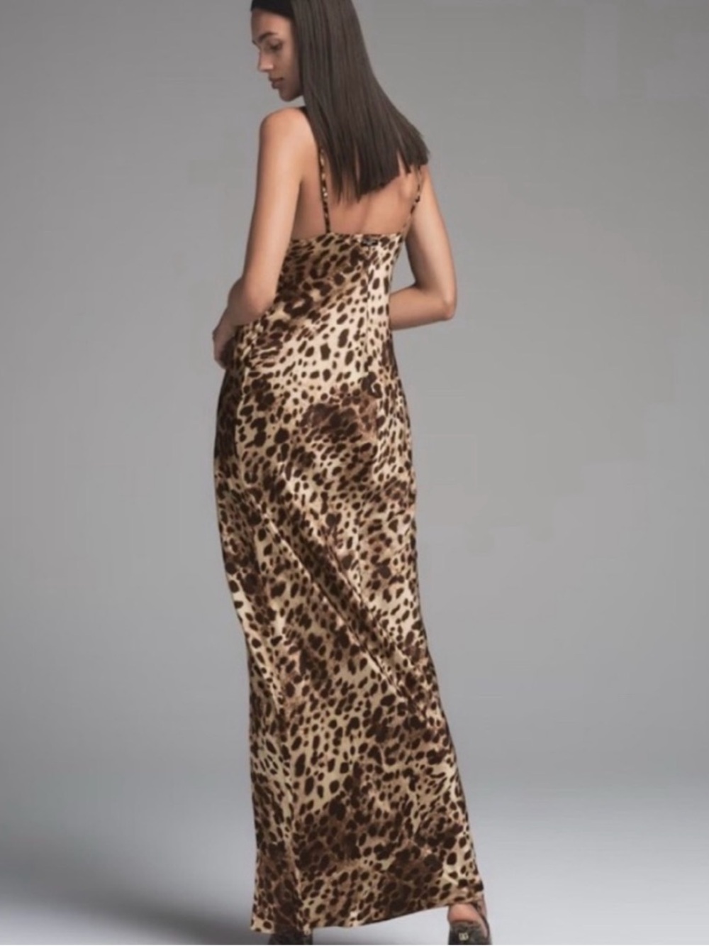 Skims x Dolce&Cabanna Leopard Print Slip Maxi Dress -
